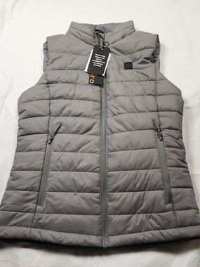 ORORO Women's Heated Apparel Challenge The Clima Quilted Lightweight Vest - Gray